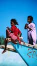 Kids on boat