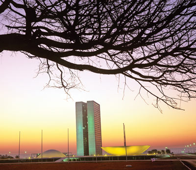 Entardecer na Pra&ccedil;a dos Tr&ecirc;s Poderes