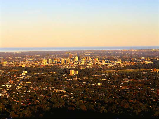  Golden cityscape of South Australia's capital