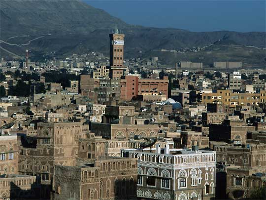  View over Alqadeemah , or old town, in San'a, Yemen's capital city 