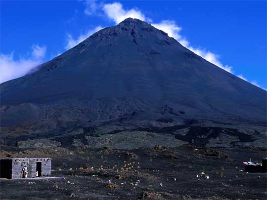  Sinister grey bulk of Mt Fogo, which last erupted in 1995