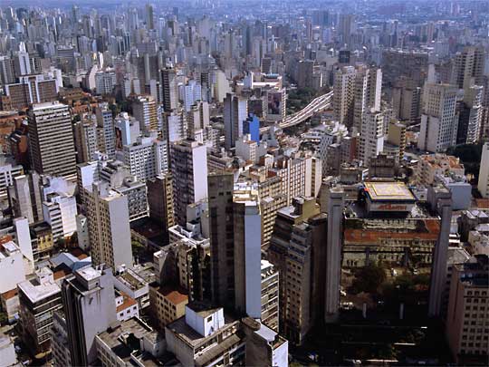  Aerial view of São Paulo city, much like any other concrete jungle