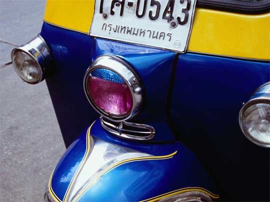 Detail of tuk-tuk , a three-wheeled motor-taxi