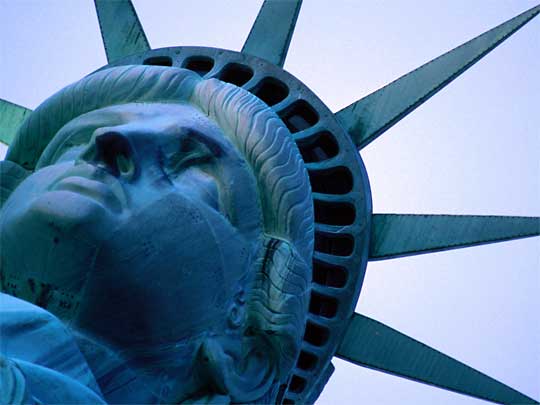  Statue of Liberty with a viewing platform in her crown