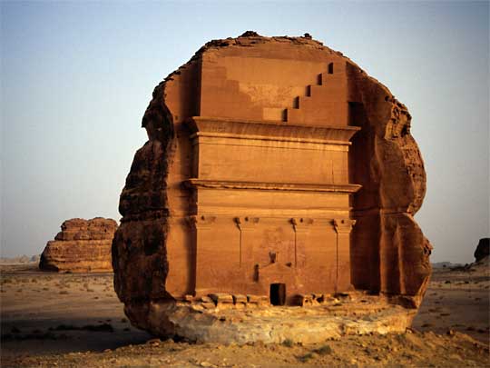  Qasr Farid, an enormous tomb carved out of a single piece of rock, Madain Salah