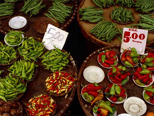  Varieties of chilli for sale at Quiapo market