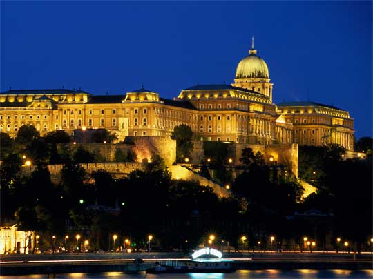  Striking, Royal Palace on Castle Hill from Elizabeth Bridge
