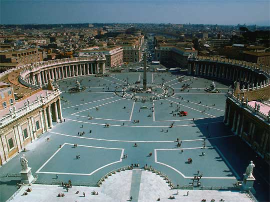  View of St Peter's Square, designed by Bernini, built 1656-67