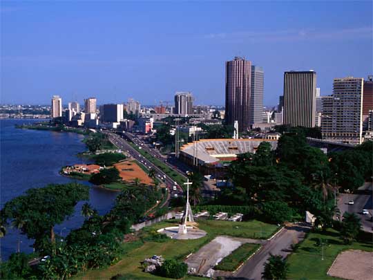  View over downtown Abidjan, once known as 'Paris of West Africa'