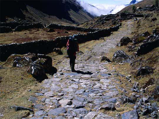  The path less traveled: Inca paving and stone walls, Choro Trek, Cordillera Real