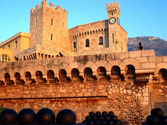  Prince's Palace, home to Rainier III, with neat piles of cannonballs out front