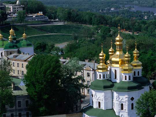  Churches above, caves and crypts below, at the Caves Monastery, Kyiv