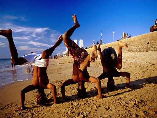  Head-over-heels and upside down on Galle Beach, Colombo