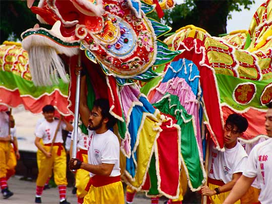  New Year's Dragon Dance, in which movements make dragon appear to be flying