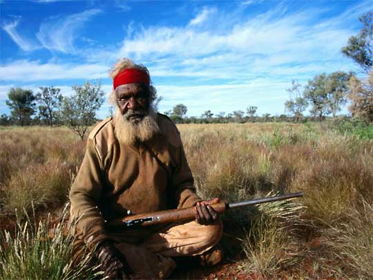  Ngaanyatjarra elder with his rifle