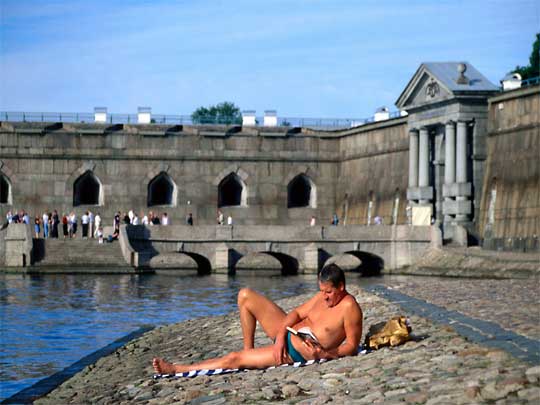  Catching rays at Peter & Paul Fortress