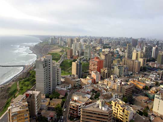  Gray skies above a sea of Miraflores high-rise