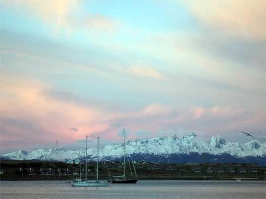  Dawn casts its glorious glow over Beagle Channel