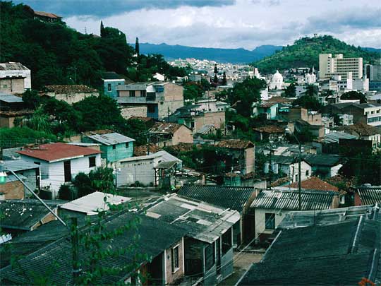  Looking out over the rooftops of Tegucigalpa