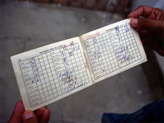  Every Cuban family has a libreta , or ration book 