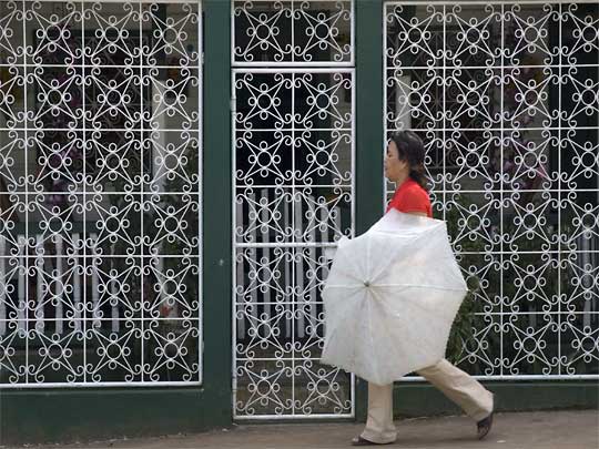  Cute latticework doesn't even rate a second glance from this passer-by