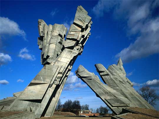  Brutal memorial at the IXth Fort, former Nazi concentration camp