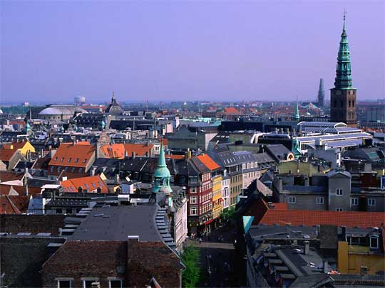  View over roofs and spires of central Copenhagen