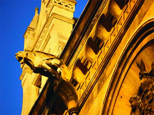  Gargoyle adorning Kings College - Cambridge,  England