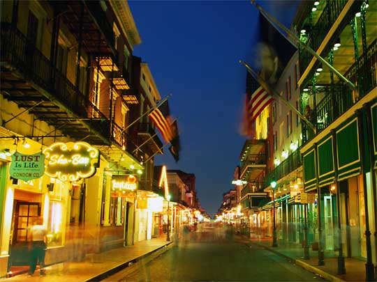  Bright lights on Bourbon St, French Quarter