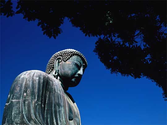  Great Buddha of Kamakura: built 1252, almost washed away by tidal wave, 1495