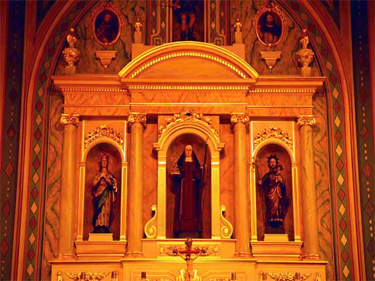  Altar of Mission Santa Clara de Asis, built 1777, Santa Clara University