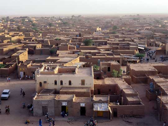  View over Agadez from top of Grand Mosque minaret