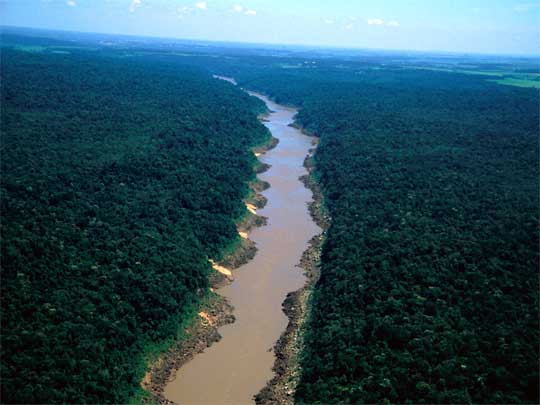  Aerial view of Rio Iguaçu (Iguaçu River)