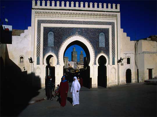  Bab Bou Jeloud is the main entrance to the medieval Fès el-Bali