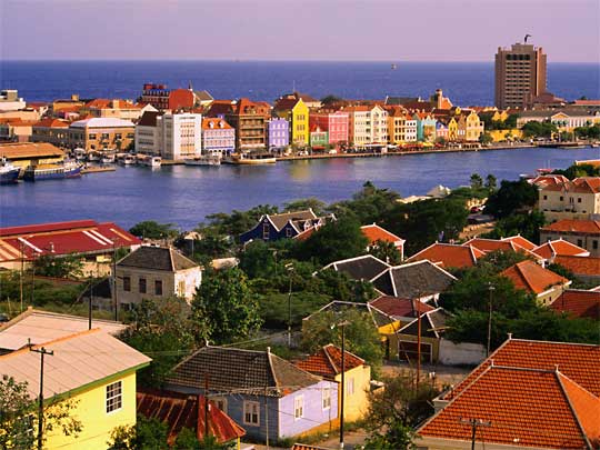  View over Willemstad, capital city of Netherlands Antilles