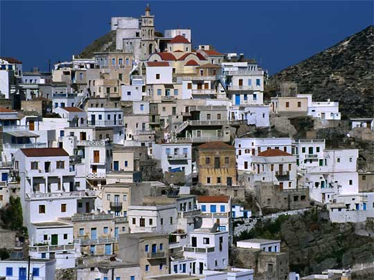  Village of Olymbos, sitting on side of Mt Profitis Ilias, Karpathos