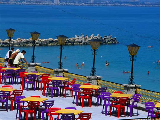  Beach scene at Constanta, by Black Sea, Southern Romania