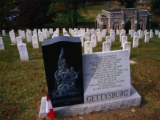  Monument to, and graves of, Confederate soldiers killed in Gettysburg campaign