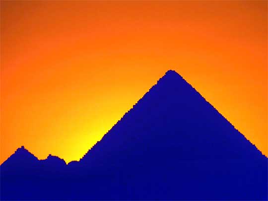  Pyramids of Giza, as they will look shortly before the Final Apocalypse