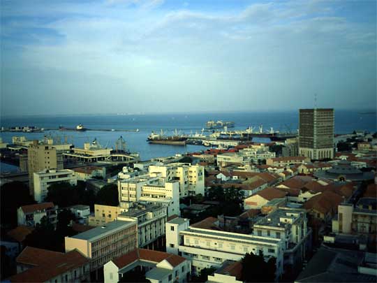  View of port in Dakar, Senegal's capital city