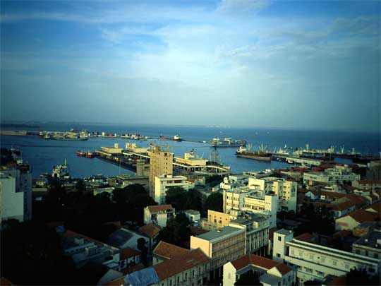  A view over Dakar's busy commercial port
