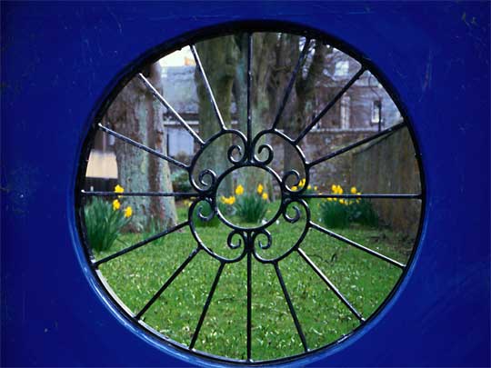 Secret garden - gate at the entrance to College Park