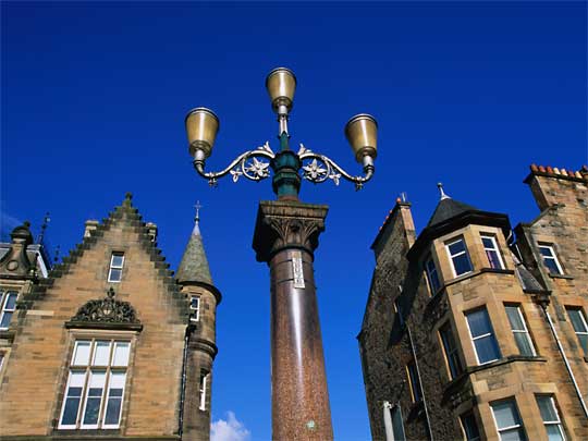  Street lamp and old houses on Barnton Street
