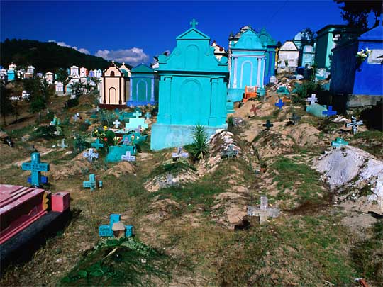  Who said death had to be dreary? - colorful Chichicastenango cemetery