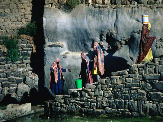 Women collecting water - San'a