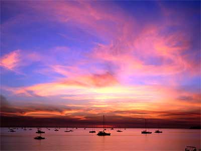  Gorgeous mauve-gold sunset over Fannie Bay, just north of Central Darwin