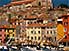 Fishing boats in port at coastal town of Rovinj