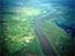 Aerial view of Albert Nile River, flowing slowly through northern plains