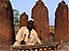 Musician playing  (wooden xylophone), within Stone Circle at Wassu