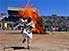 Bonfire during Meskel festival, celebrating discovery of 'One True Cross'